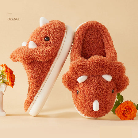 Fluffy Triceratops Slippers