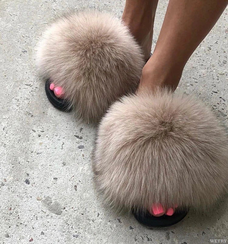 Faux Fur Slippers