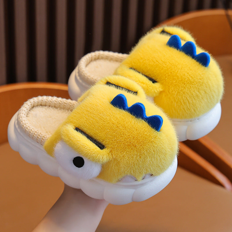 Fluffy Dinosaur Slippers