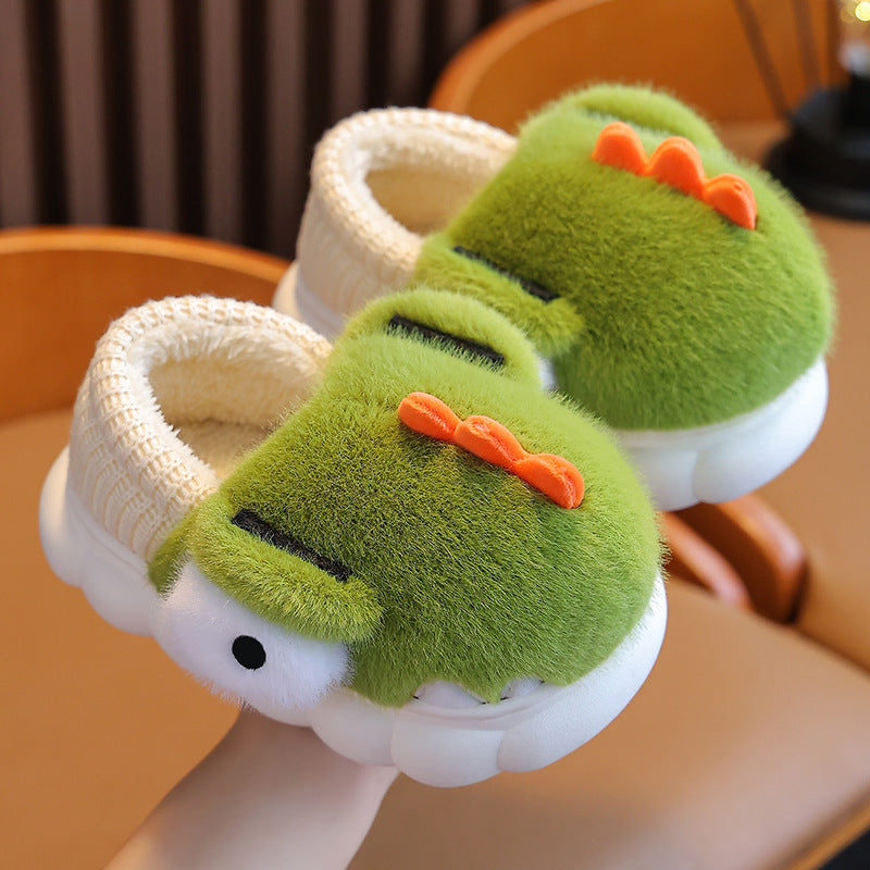 Fluffy Dinosaur Slippers