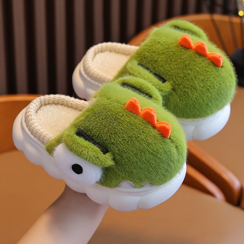 Fluffy Dinosaur Slippers