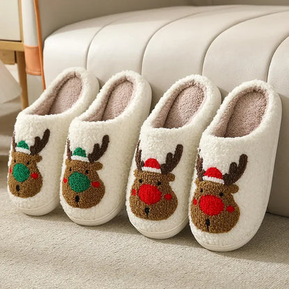 Fluffy Reindeer Slippers
