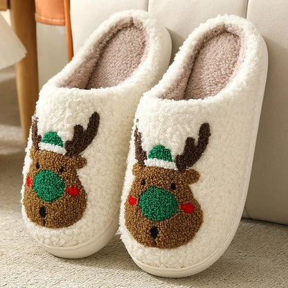 Fluffy Reindeer Slippers