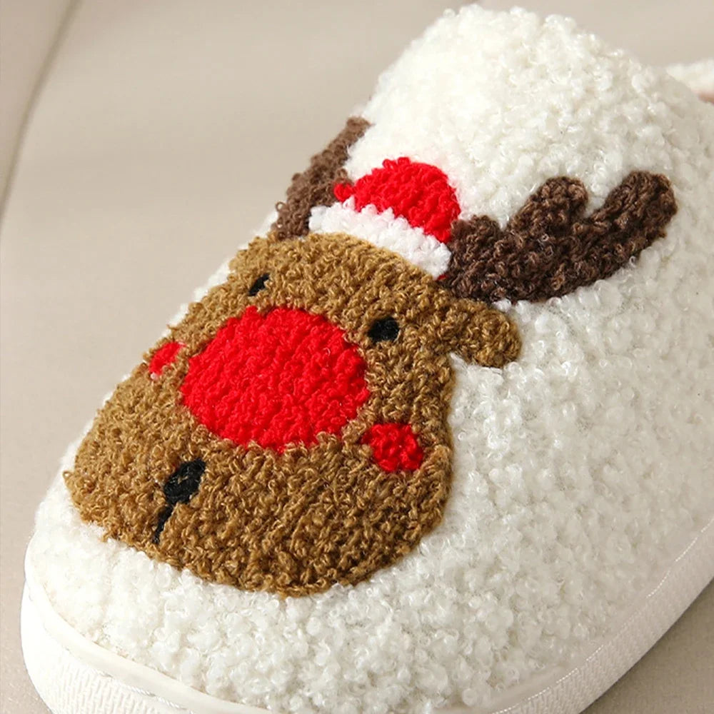 Fluffy Reindeer Slippers