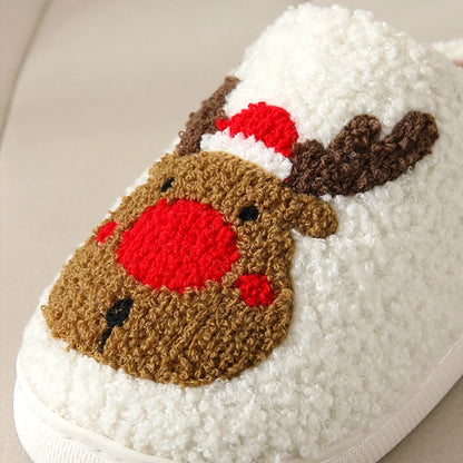 Fluffy Reindeer Slippers