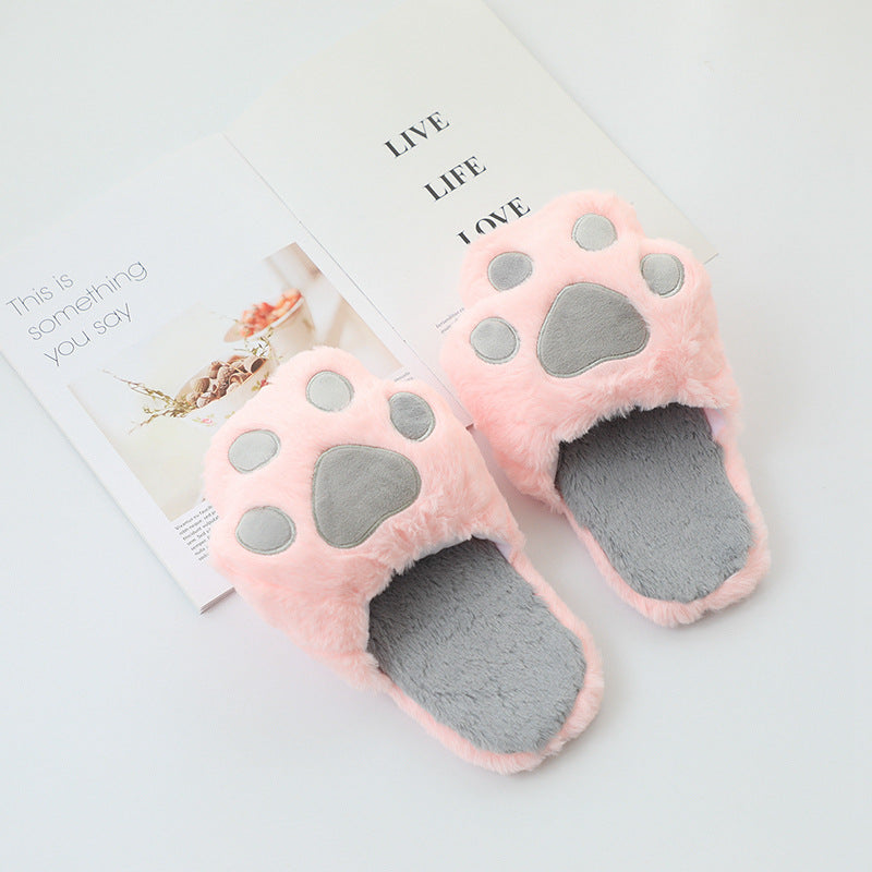 Pink Cat Paws Slippers