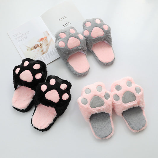 Pink Cat Paws Slippers