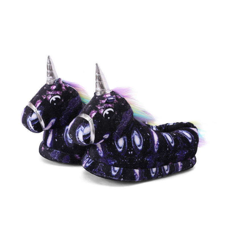 Black clearance unicorn slippers